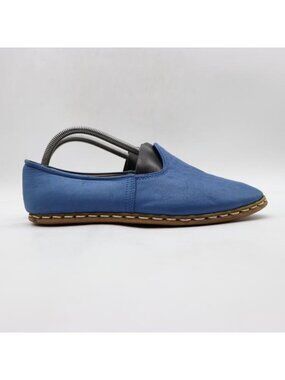 Sabah Turkish Signature Blue Leather Men’s EU 41 Slip On Shoes Handmade Loafers